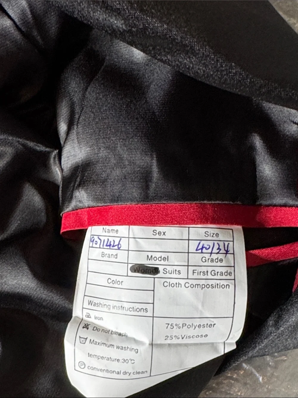 N/A men’s black
